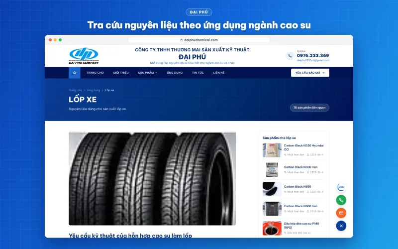 Thiết kế website hóa chất ngành cao su Đại Phú daiphuchemical.com – ảnh 5