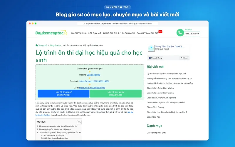 Thiết kế website gia sư Dạy Kèm Cấp Tốc – ảnh 6