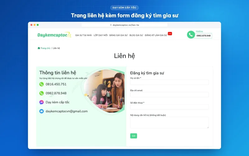 Thiết kế website gia sư Dạy Kèm Cấp Tốc – ảnh 5