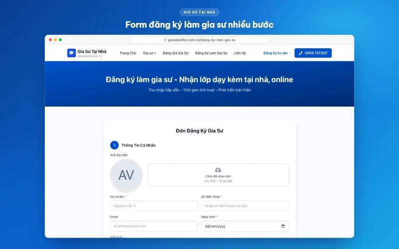 Thiết kế website gia sư tại nhà giasutainha.com.vn – ảnh 6