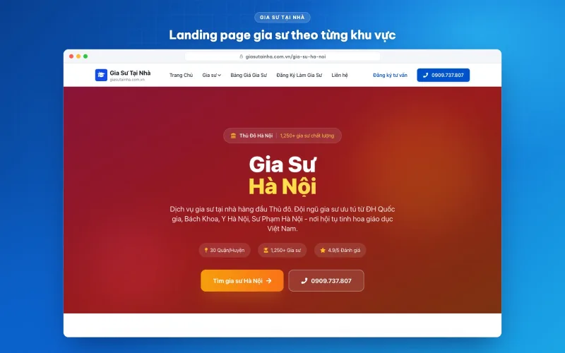 Thiết kế website gia sư tại nhà giasutainha.com.vn – ảnh 5