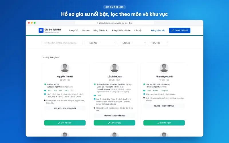Thiết kế website gia sư tại nhà giasutainha.com.vn – ảnh 3