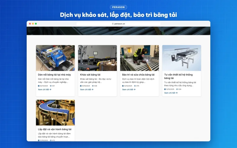 Thiết kế website băng tải công nghiệp Perason perason.vn – ảnh 5