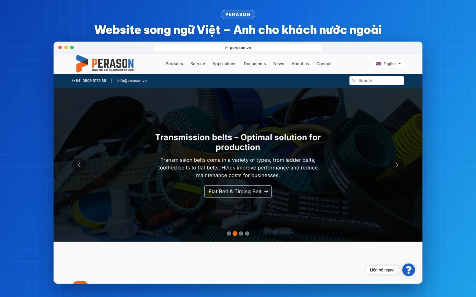 Phiên bản tiếng Anh của website Perason