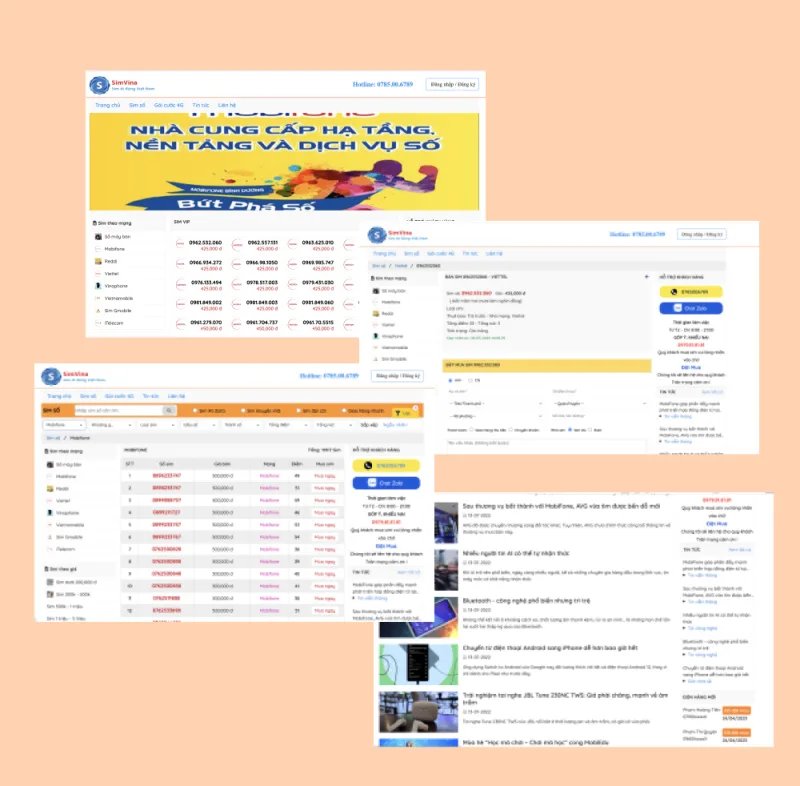 Thiết kế website bán sim số đẹp