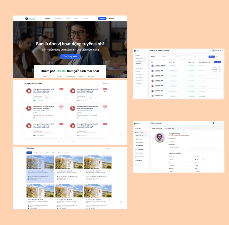 Thiết kế website giáo dục và tuyển sinh